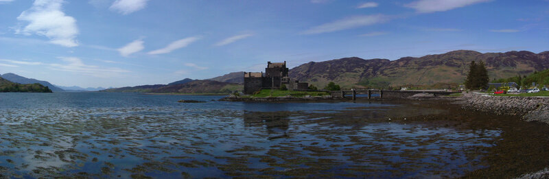 Eilean Donan Castle on a sunny day