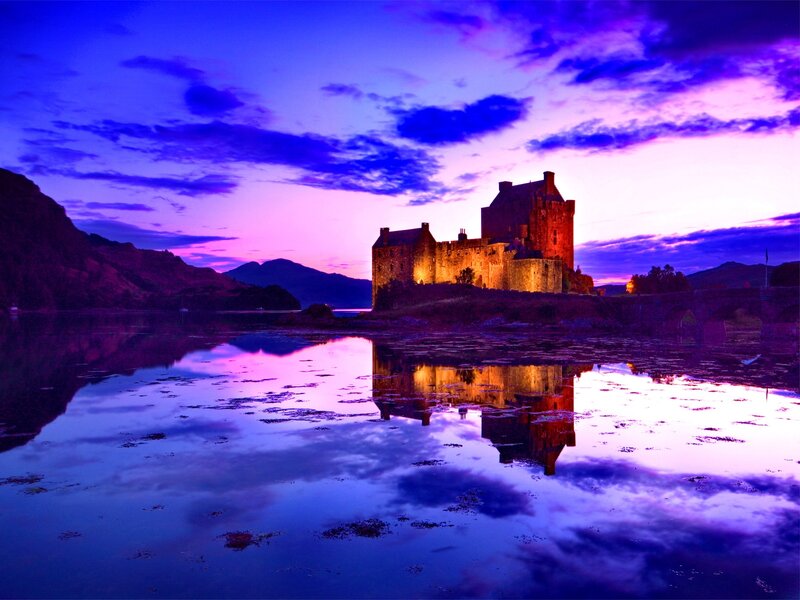 Eilean Donan Castle — Purple, Dramatic