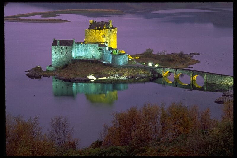 Eilean Donan Castle — Purple, Serene, Night