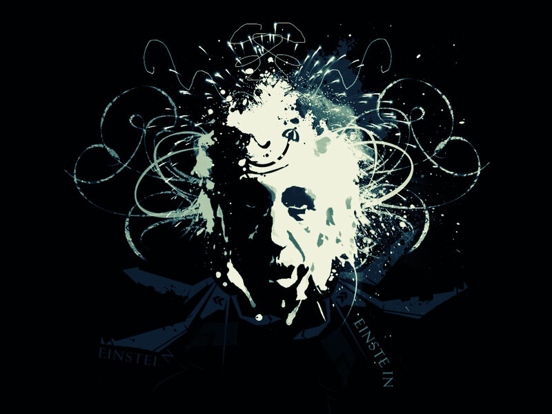 Einstein abstract portrait