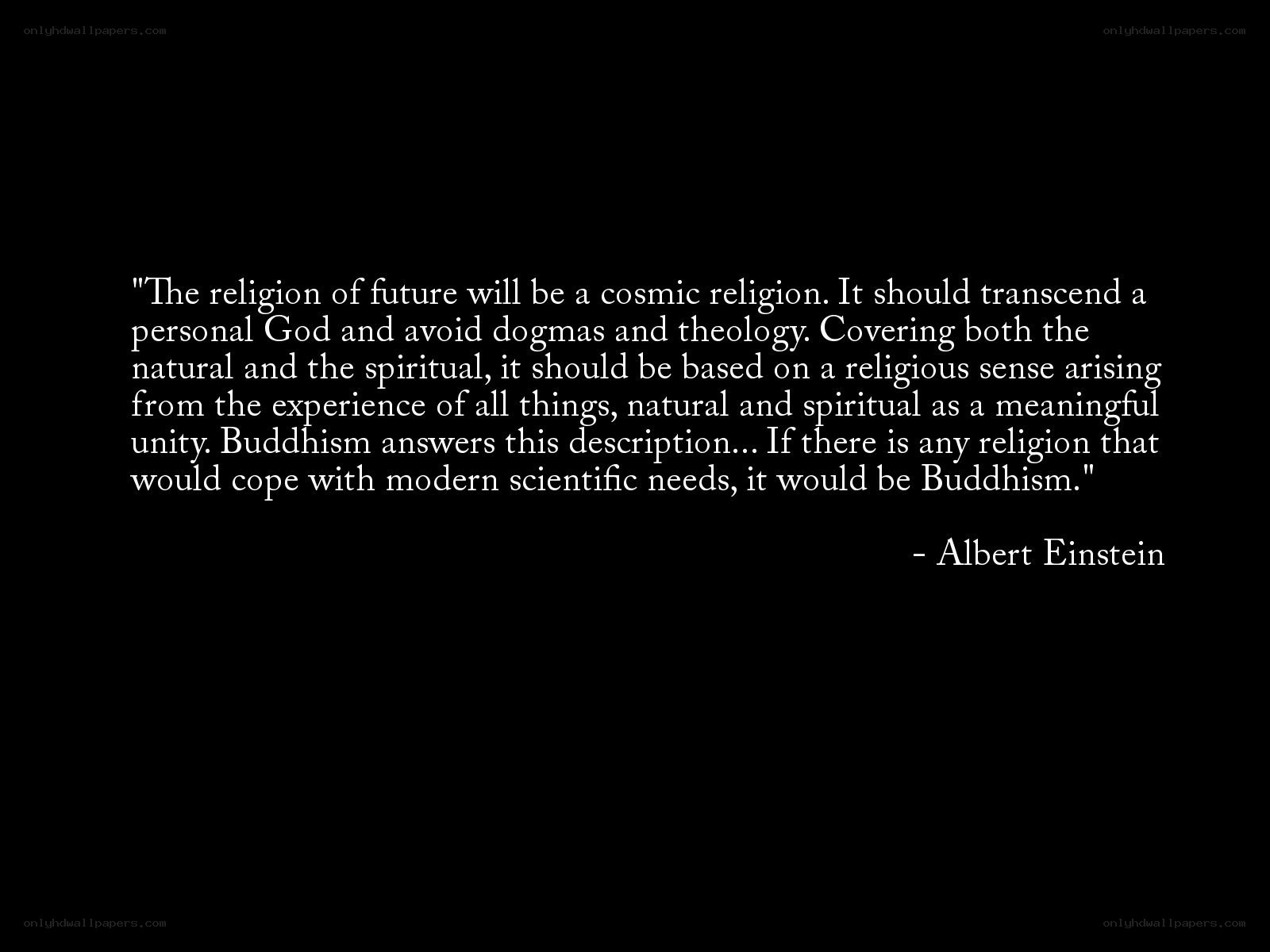 Einstein on Buddhism