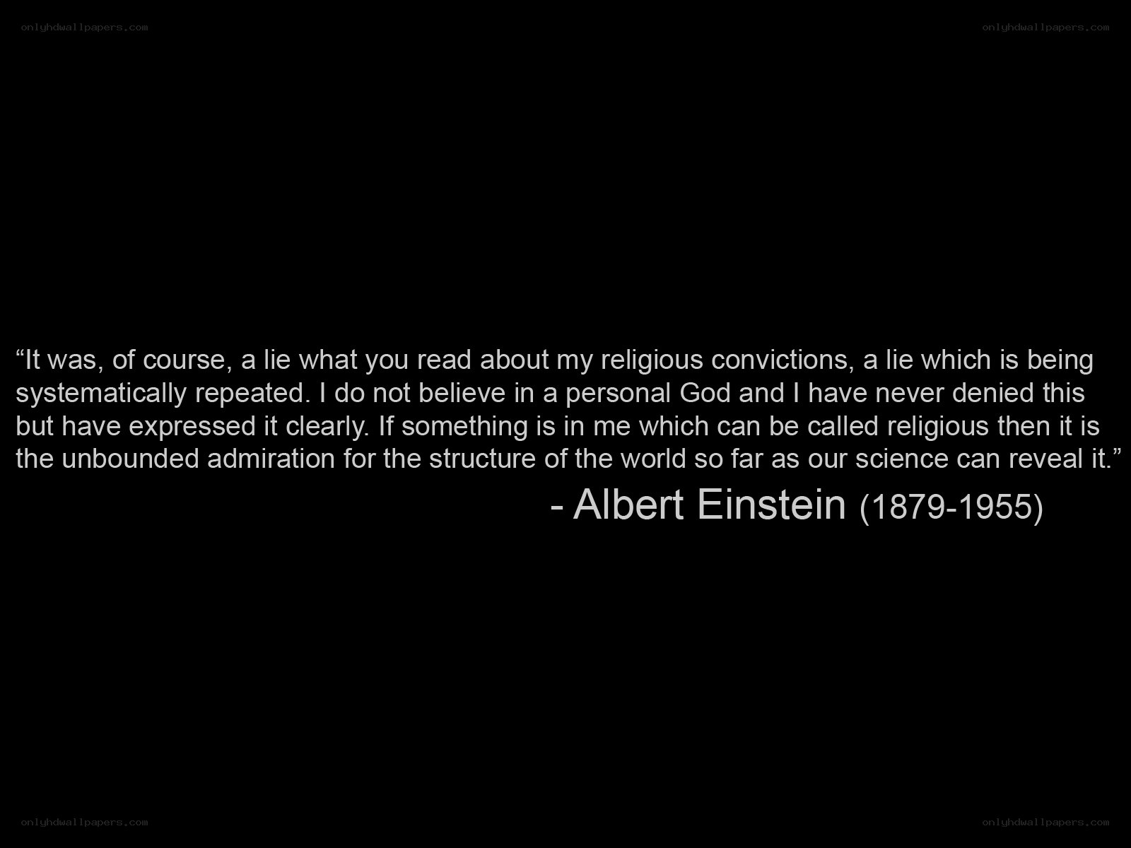 Einstein on religion and science