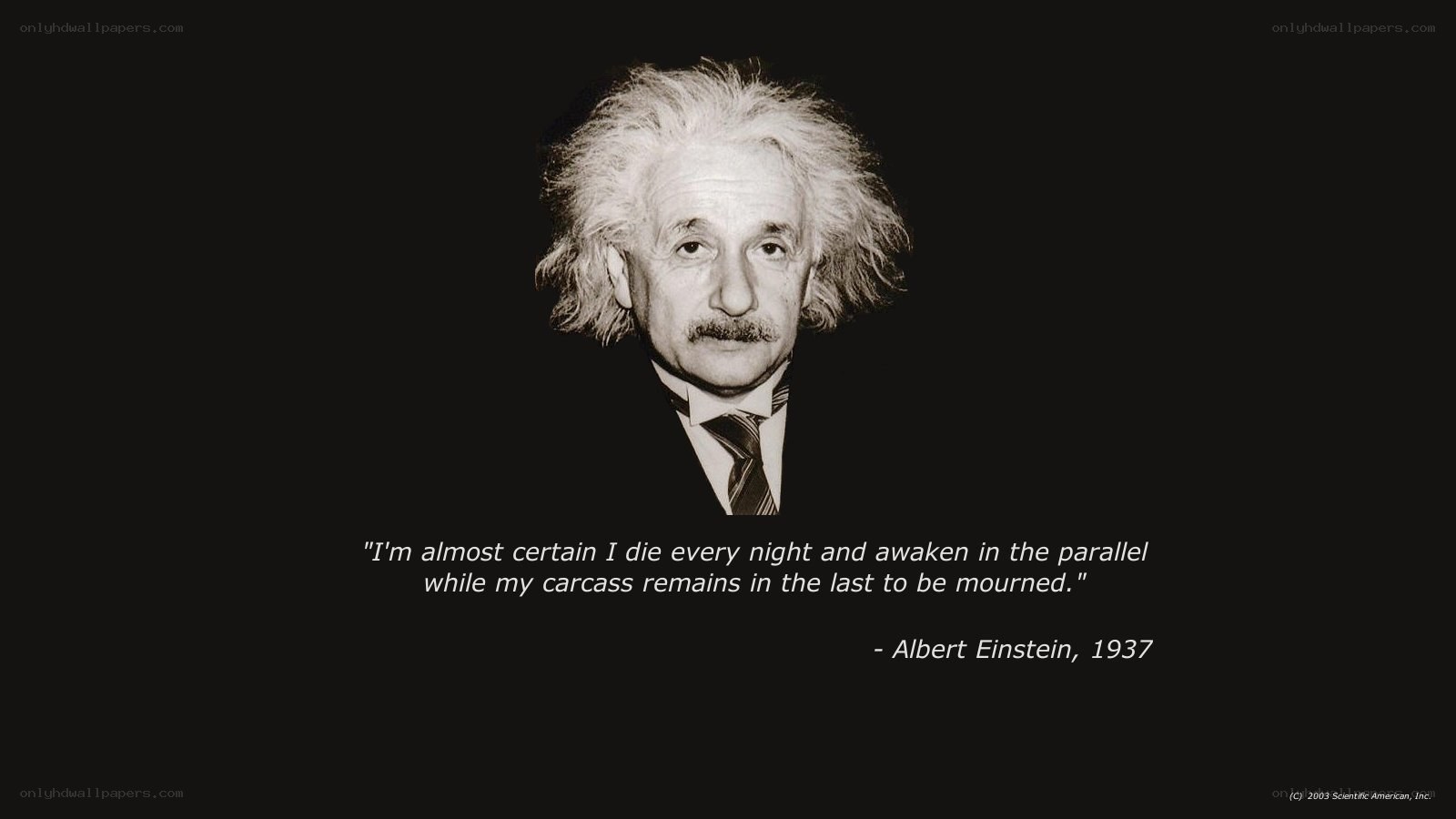 Einstein quote on death