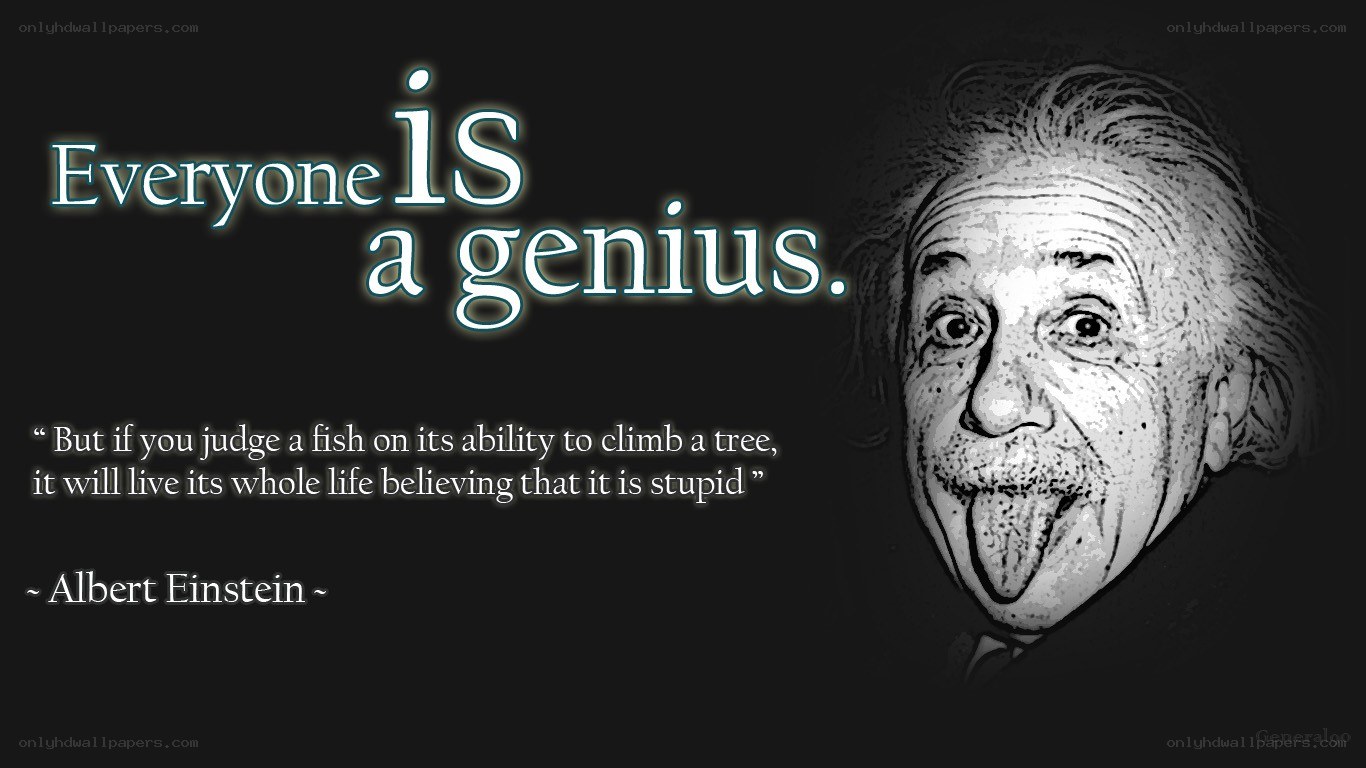 Einstein quote on genius