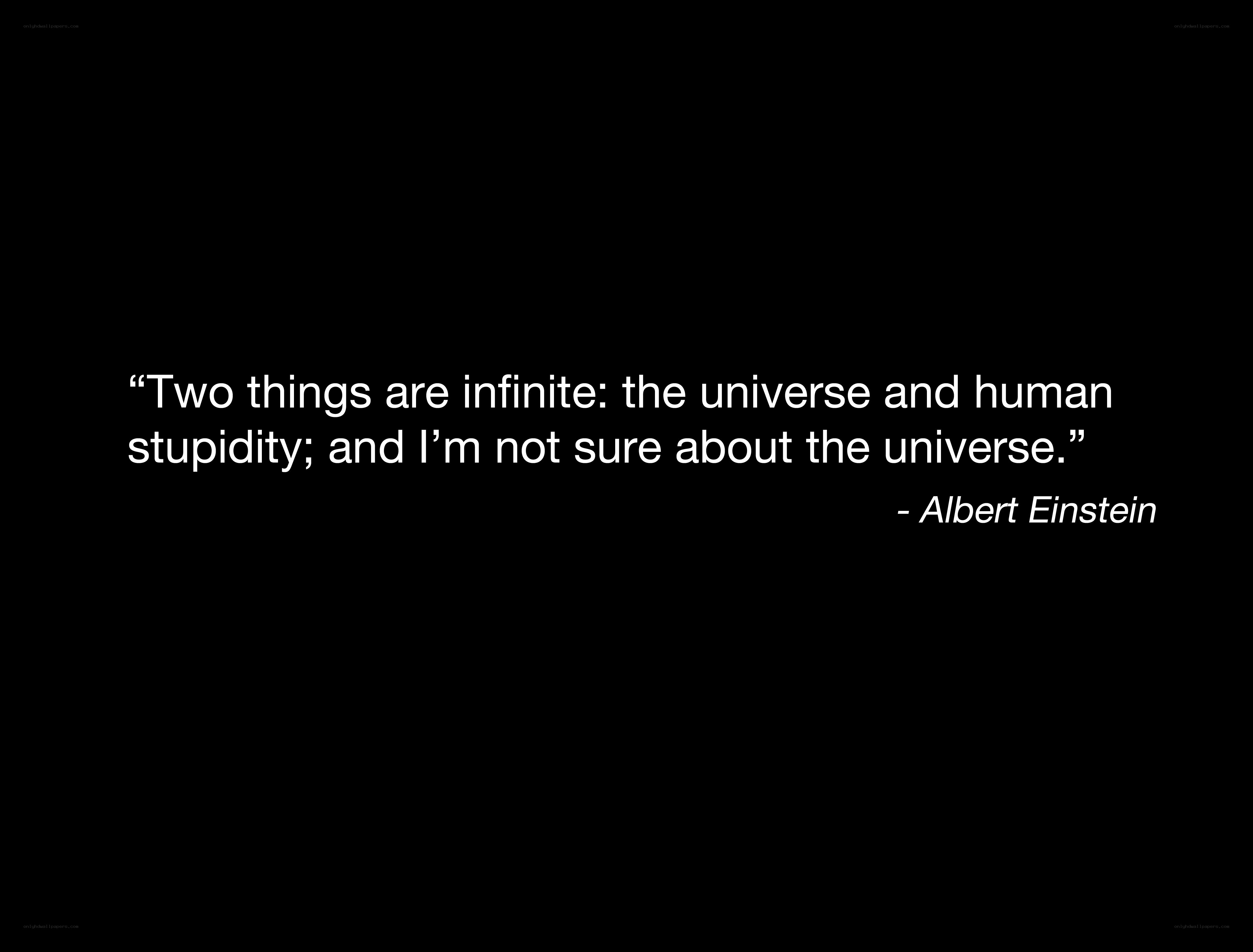 Einstein quote on infinity