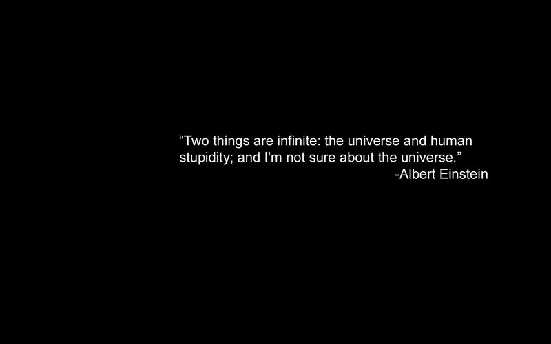 Einstein quote on infinity
