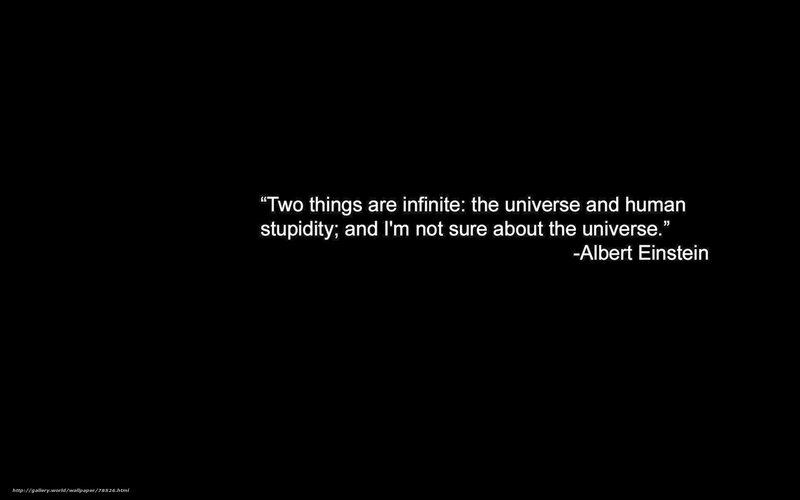 Einstein quote on infinity