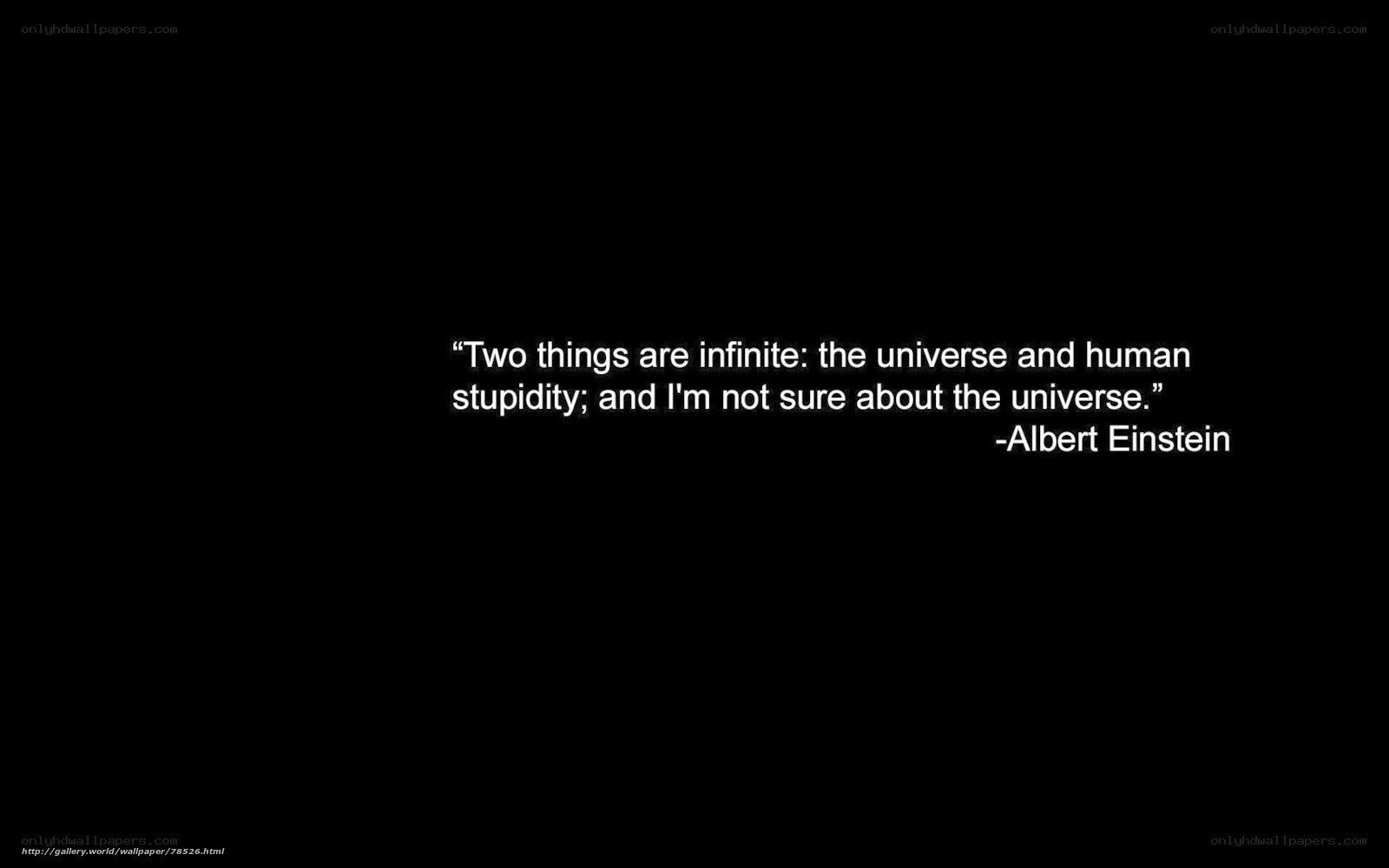 Einstein quote on infinity