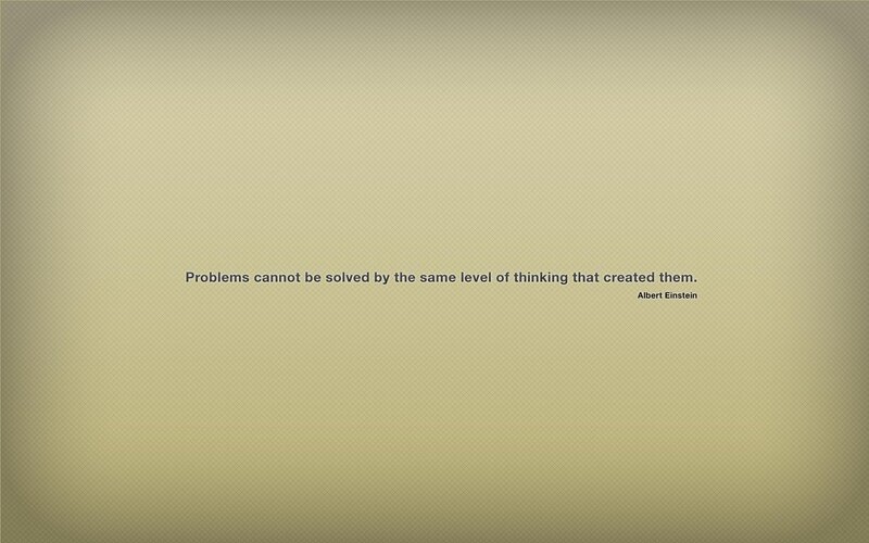 Einstein quote on problem solving