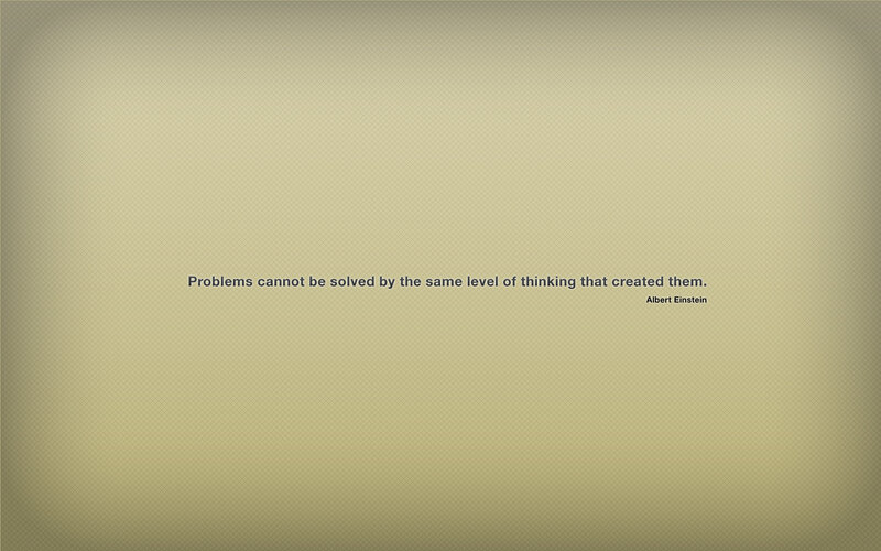 Einstein quote on problem solving