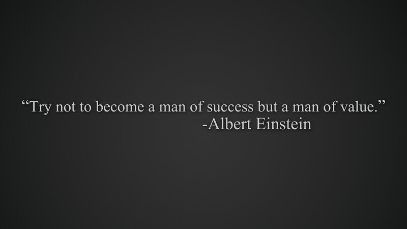 Einstein quote on value