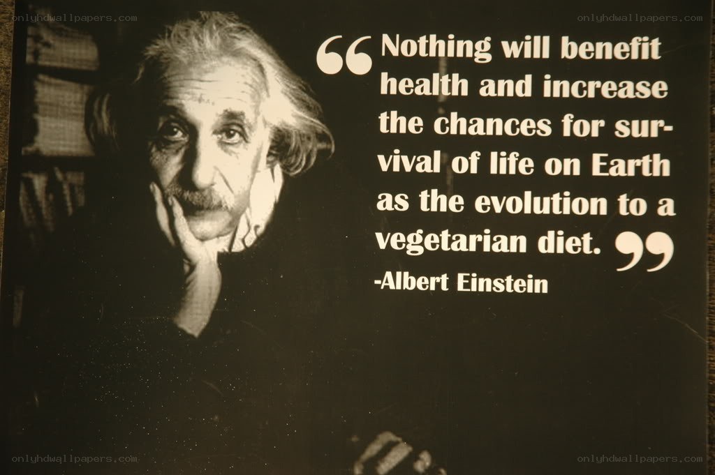 Einstein quote on vegetarianism