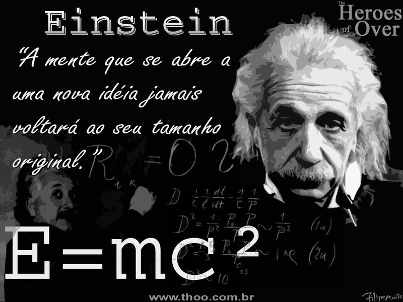 Einstein quote with E=mc²