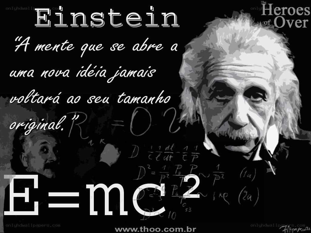 Einstein quote with E=mc²
