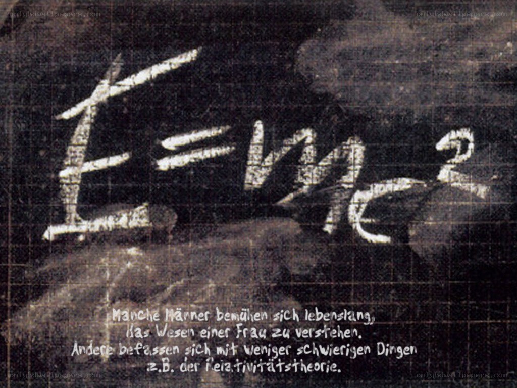 Einstein's equation on chalkboard