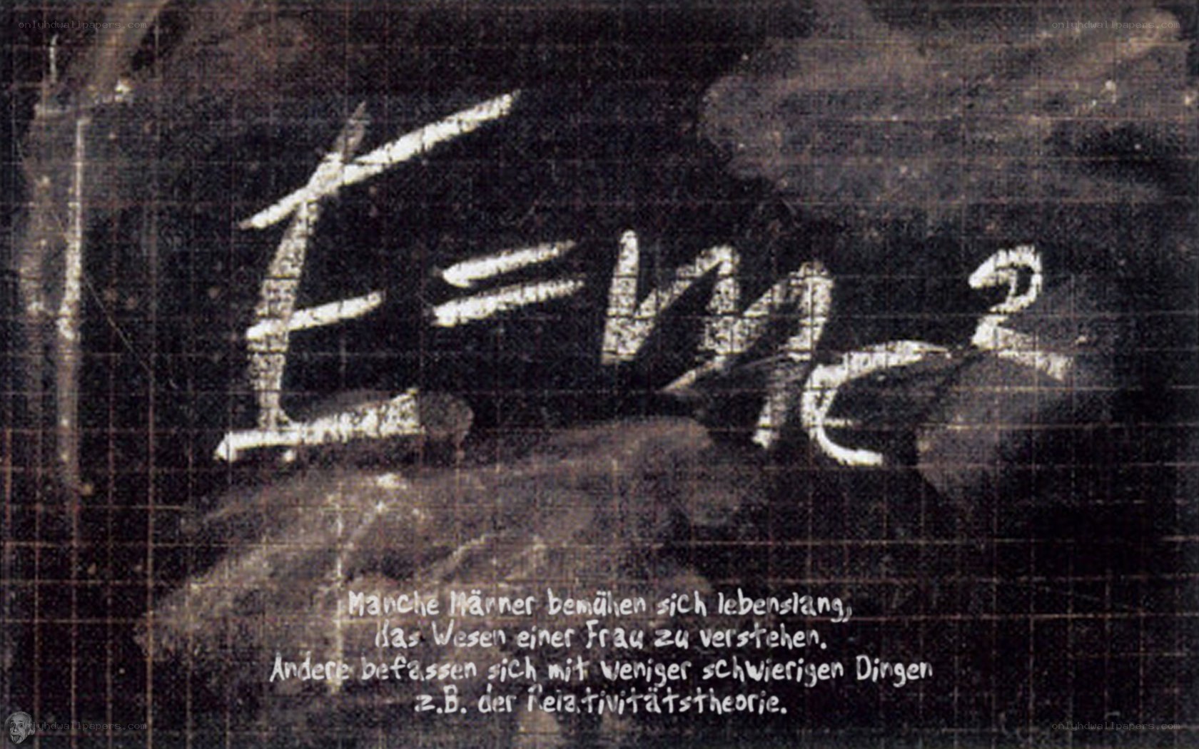 Einstein's equation on chalkboard