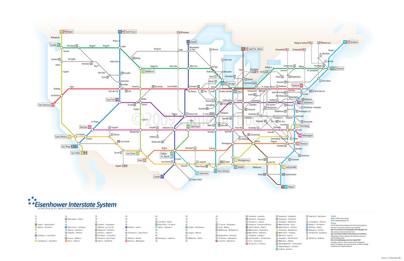 Eisenhower Interstate System map