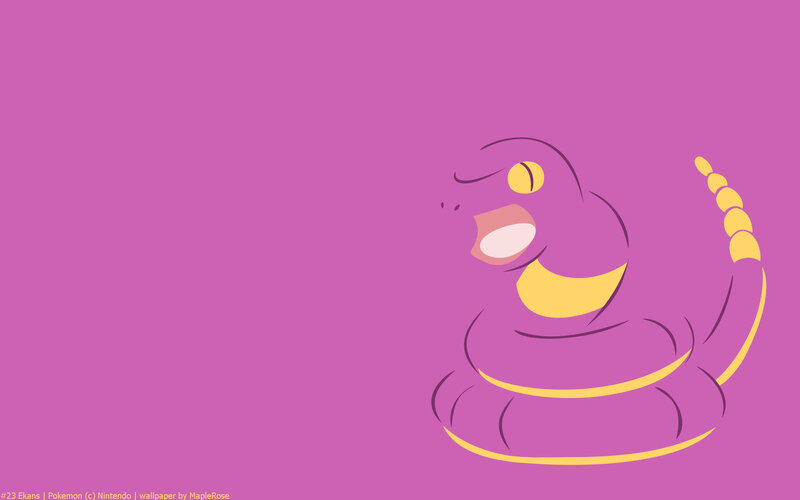 Ekans Coiled on Purple