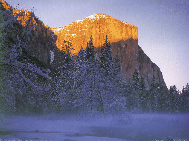 El Capitan in Winter — Blue, Serene