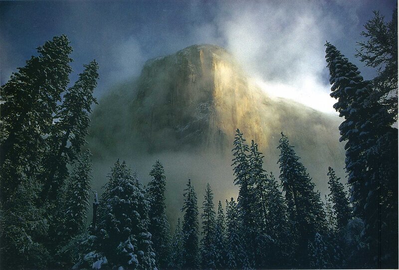 El Capitan in winter mist