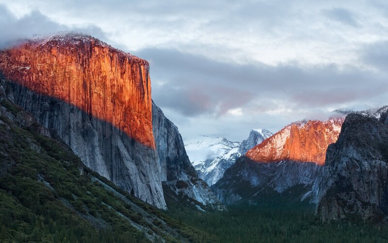 El Capitan in Yosemite — Orange, Dramatic, Sunrise, Photograph
