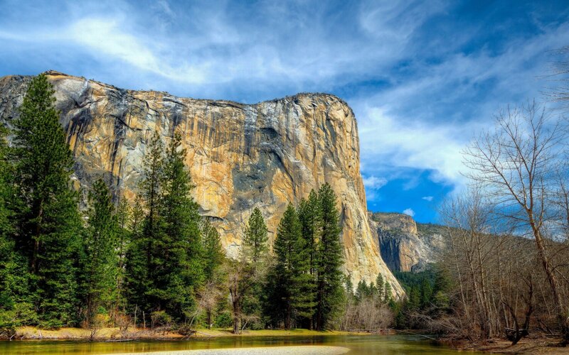 El Capitan Rock Formation — Blue, Serene