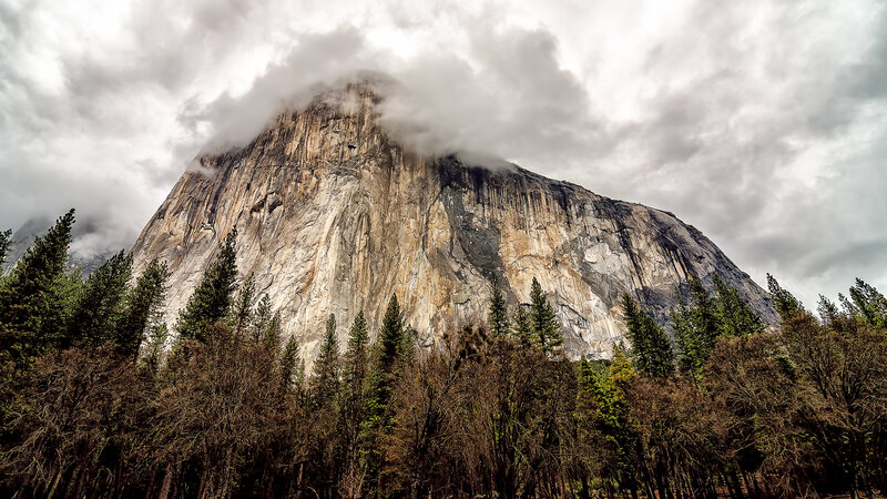El Capitan Rock Formation — Gray, Dramatic