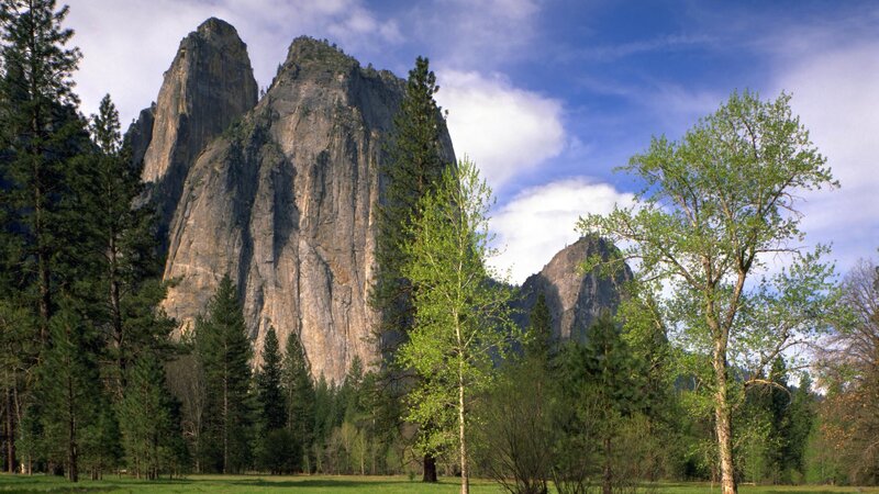 El Capitan Rock Formation — Green, Serene, Afternoon, Photograph, Trees, Mountain, Sky