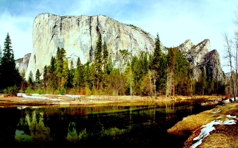 El Capitan Rock Formation — Green, Serene, Spring