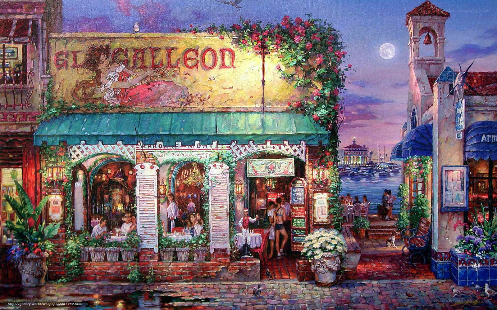 El Galleon Restaurant at Dusk