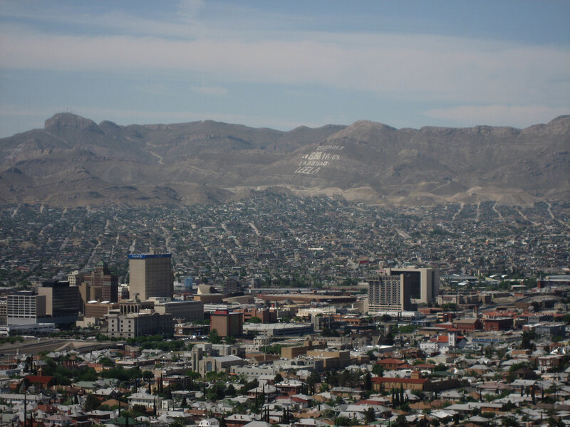 El Paso cityscape with mountain