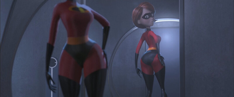 Elastigirl in the mirror