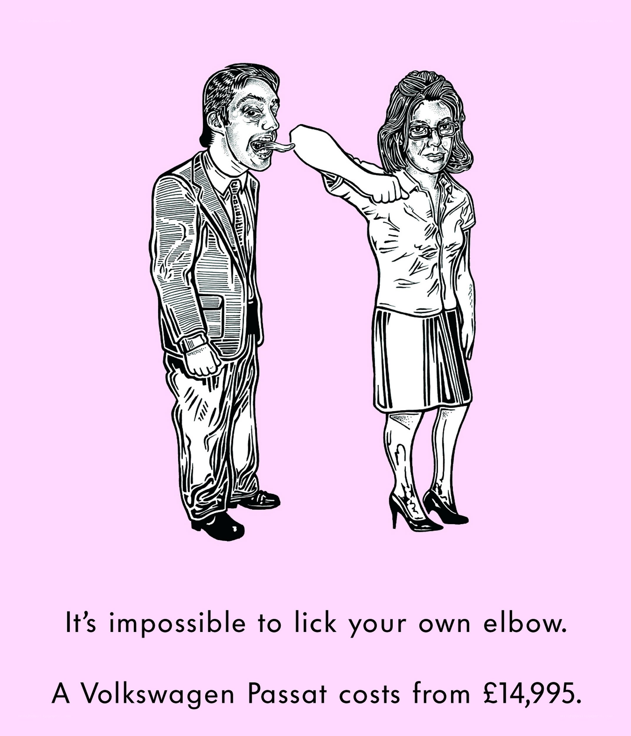 Elbow-licking joke
