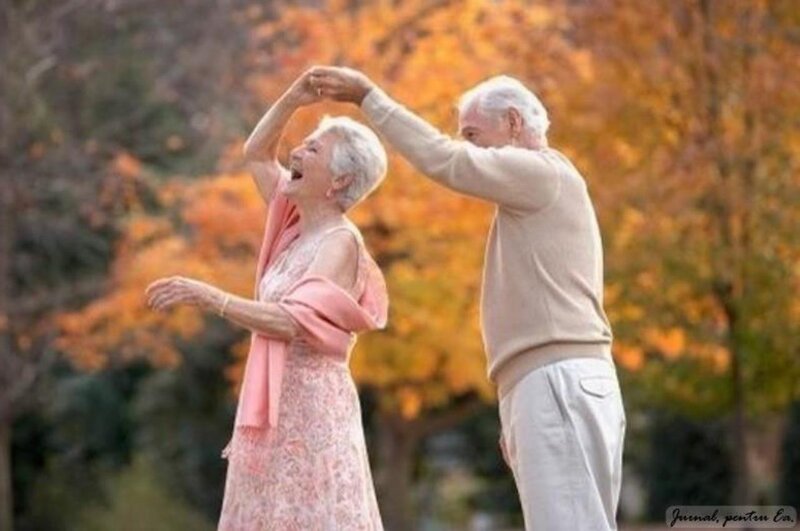 Elderly Couple Dancing
