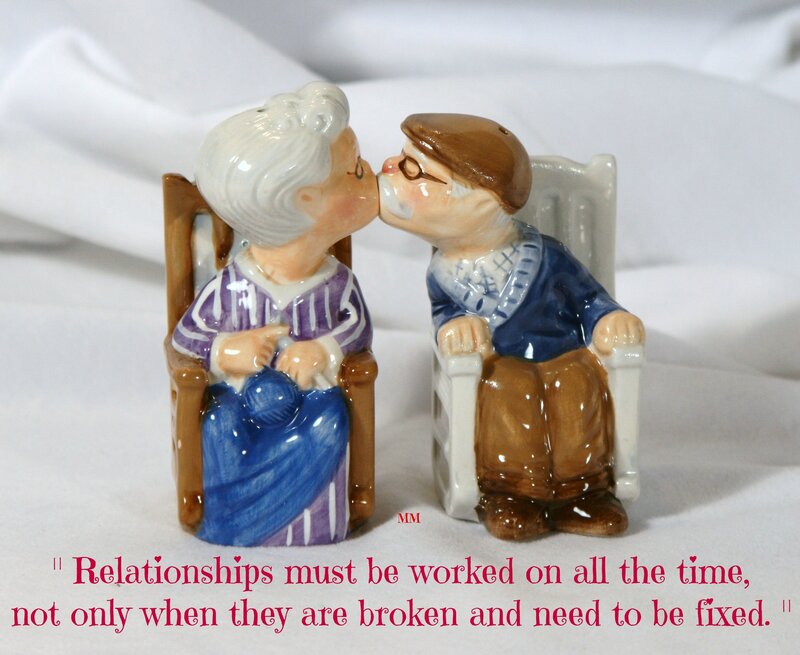 Elderly Couple Figurine