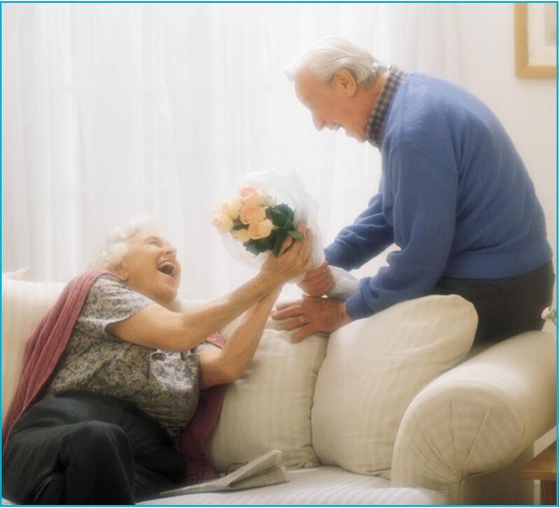 Elderly Couple on Couch