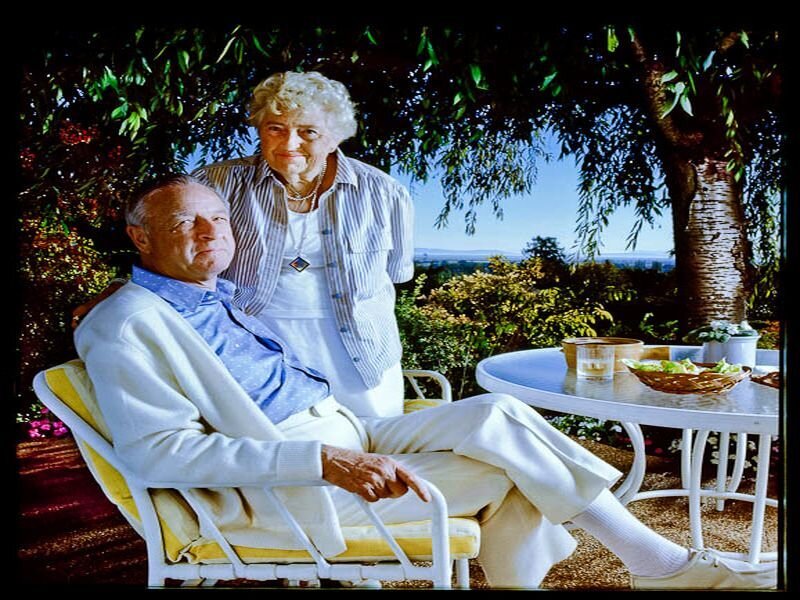 Elderly Couple on Patio
