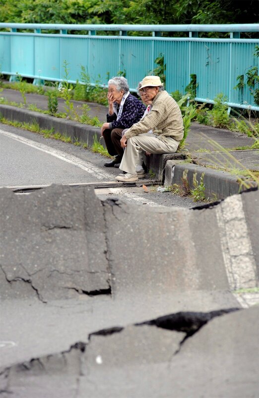Elderly Couple on Road