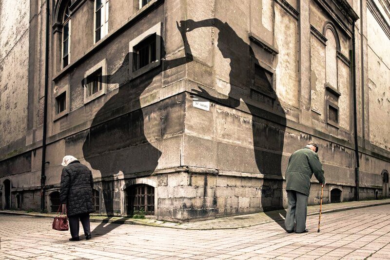 Elderly Couple on Street