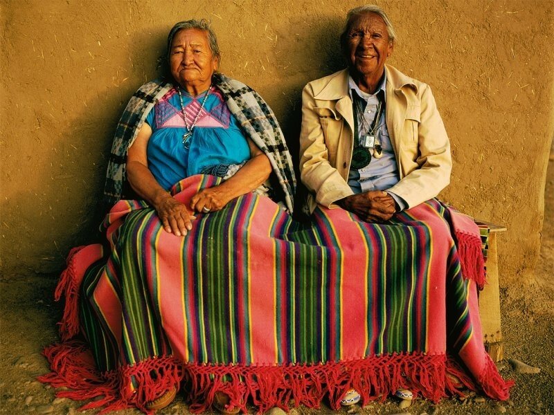 Elderly Couple Sitting