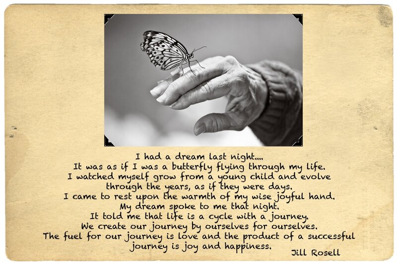 Elderly Hand with Butterfly
