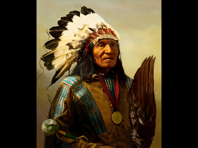 Elderly Indigenous Man — Brown