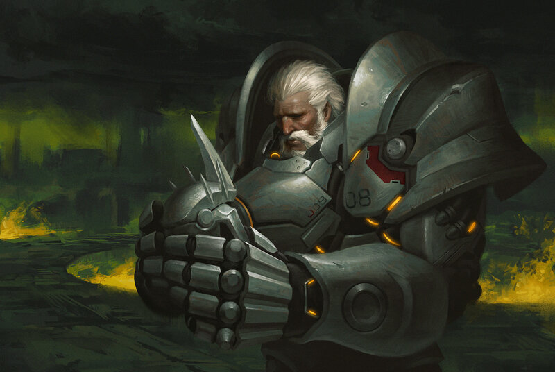 Elderly Man in Mech Suit