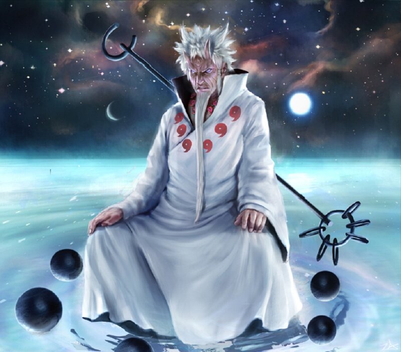 Elderly Man in White Robe — Dramatic