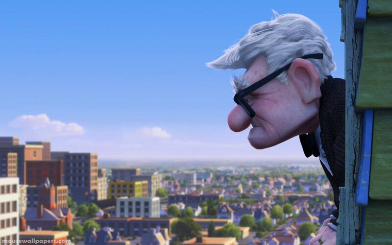 Elderly Man Looking Down