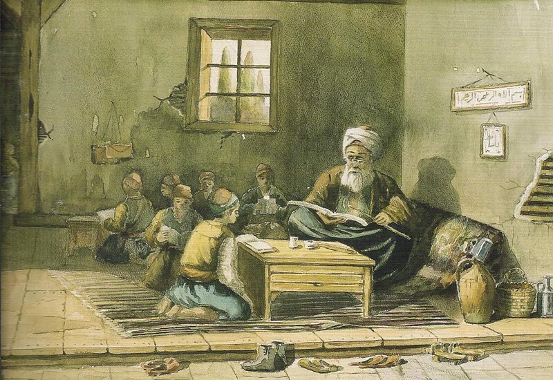 Elderly Man Teaching Children