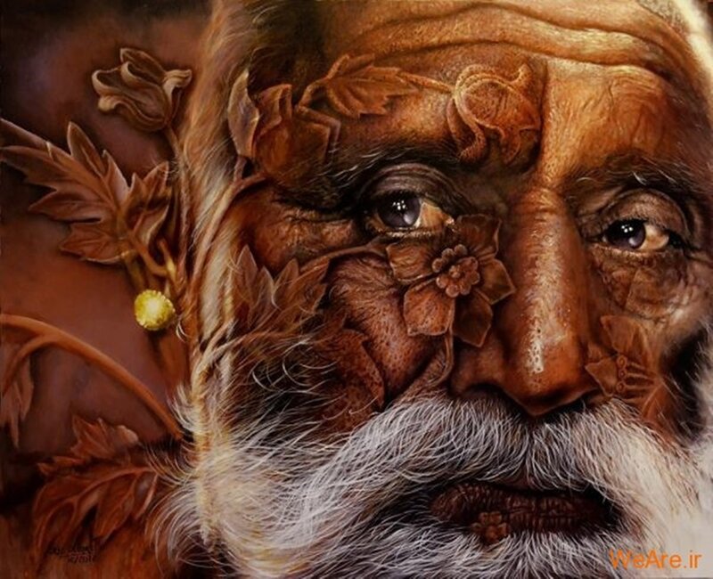 Elderly Man with Beard — Brown