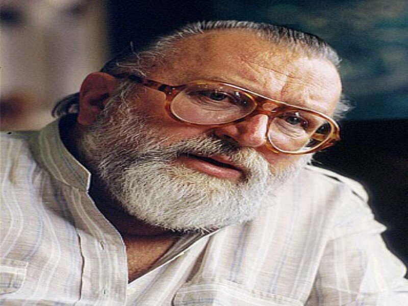 Elderly Man with Beard — White