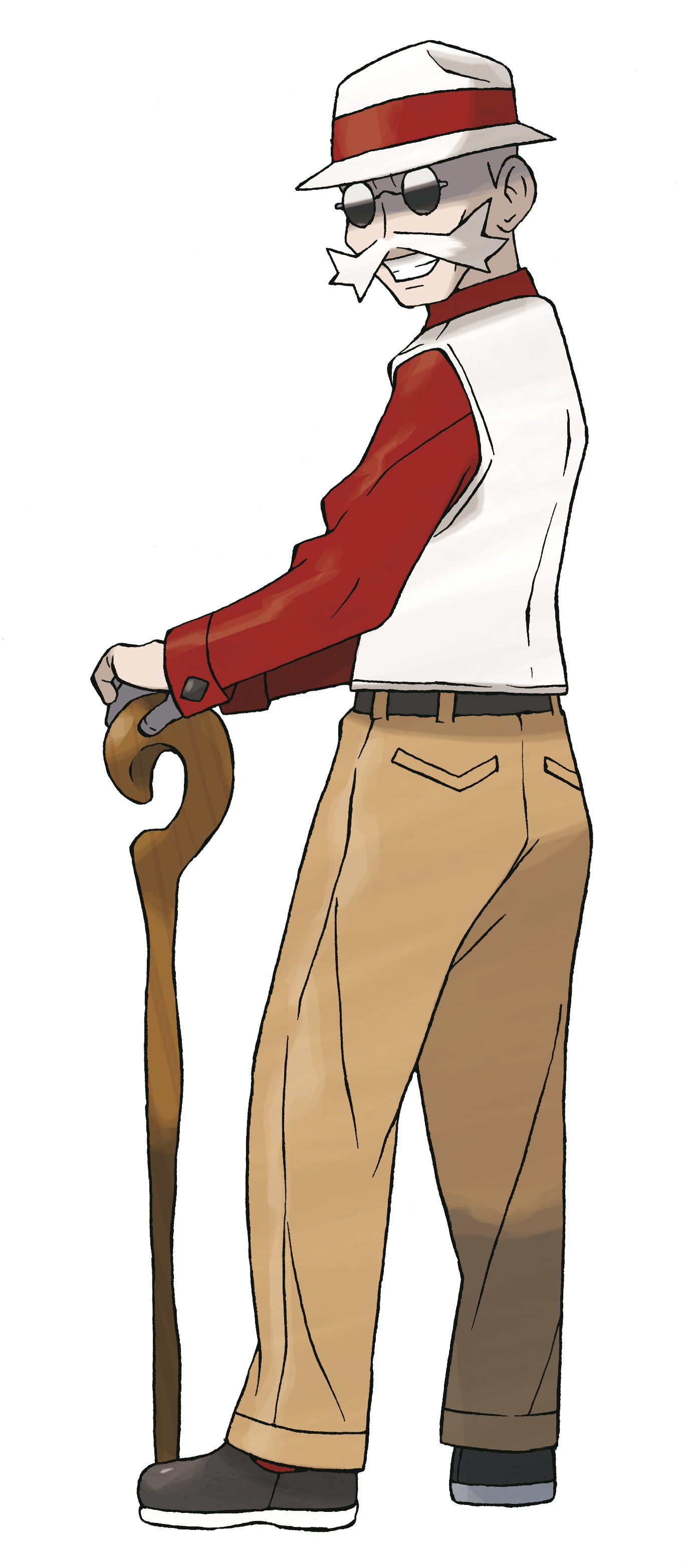 elderly man with cane