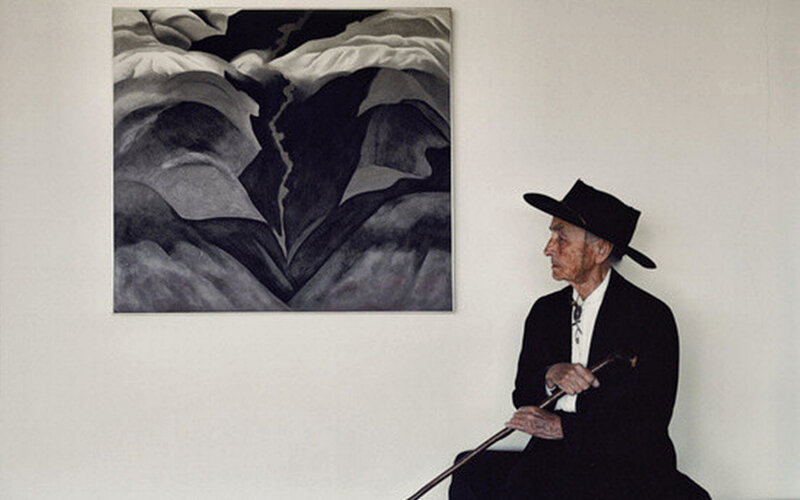 Elderly Man with Cane — Black